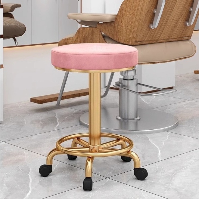 Home Bar Stools - Moderner, einfacher Schönheitshocker, professioneller drehbarer Friseurhocker,