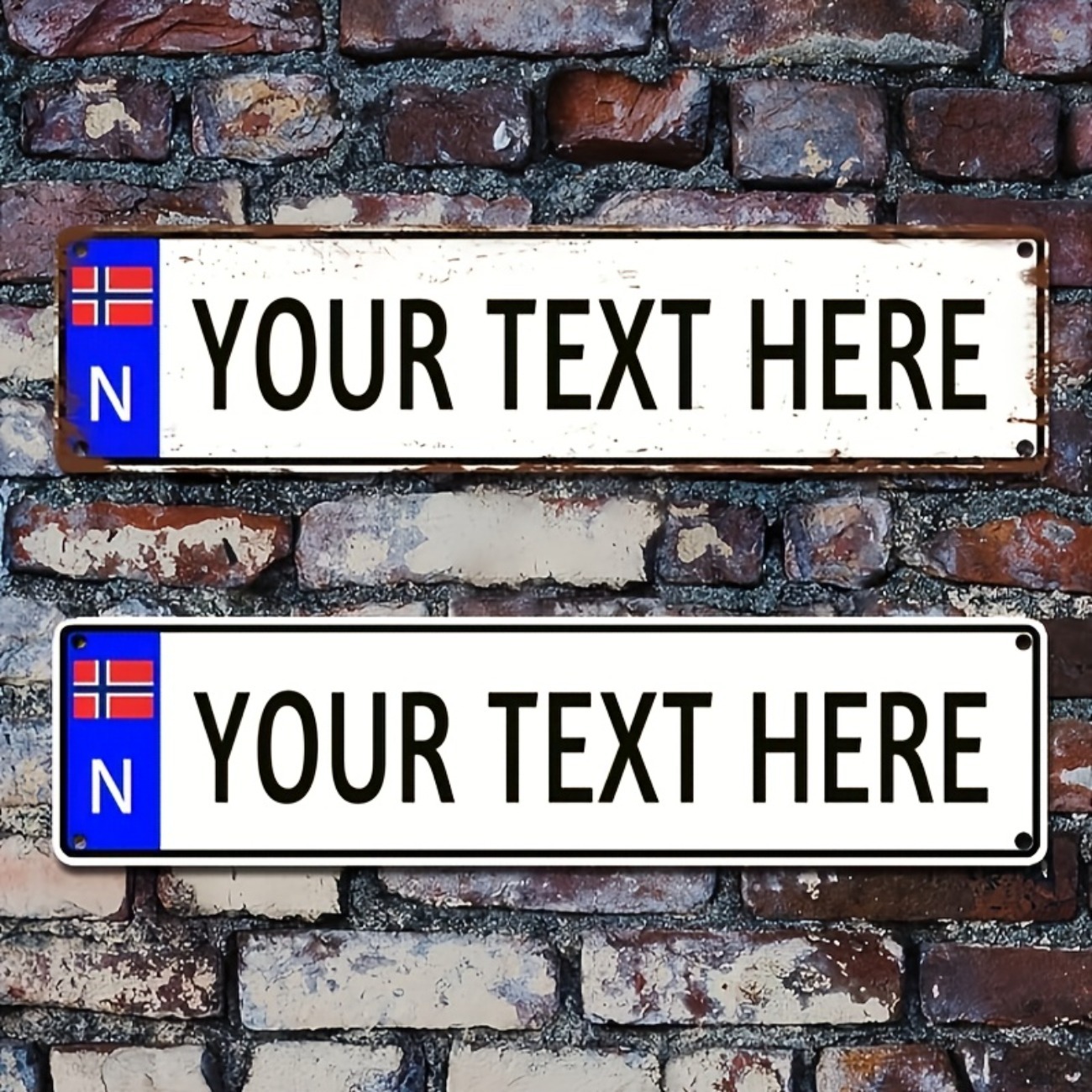 Home Bar Signs - Personalisiertes, individuelles norwegisches Vintage-Metallschild für Zuhause,