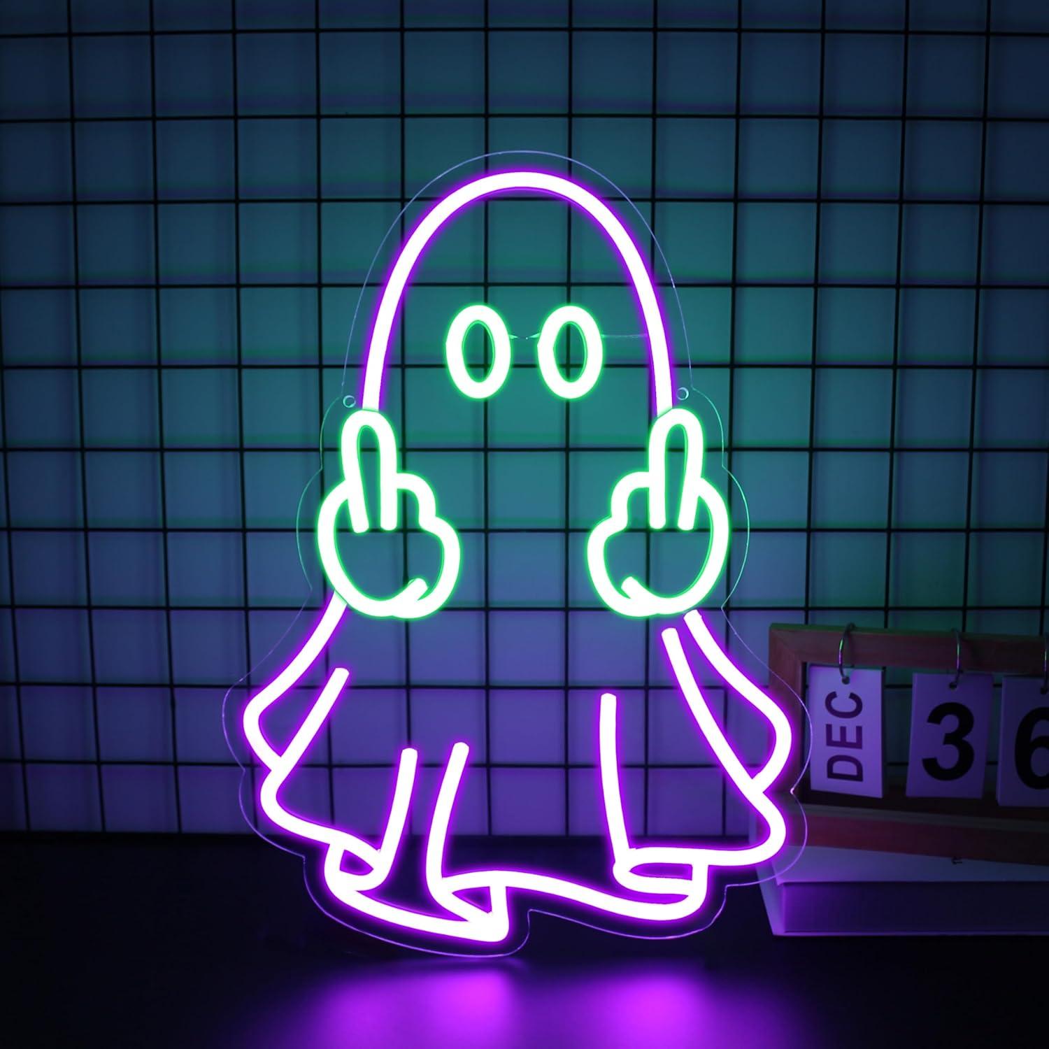 Home Bar Signs - Geister-Neonschild USB-Betrieben LED Dimmbare Neonlichter für