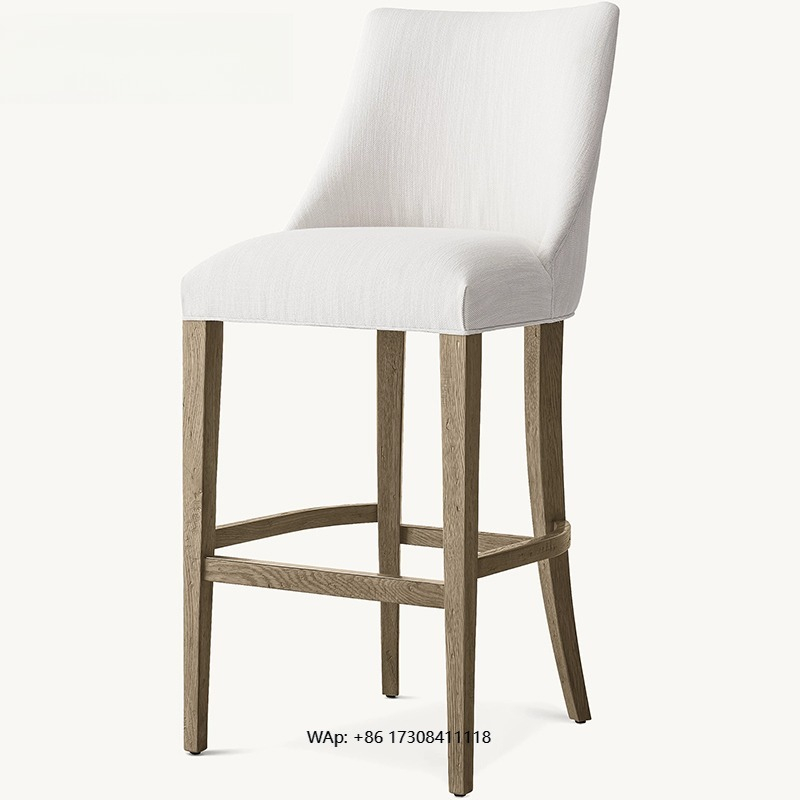 Home Bar Stools - Leichter, luxuriöser Barstuhl aus massivem Holz,