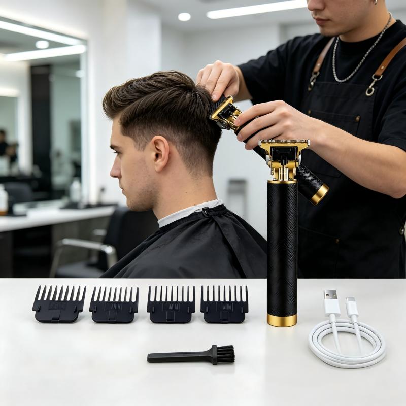 Home Barbershop - Texturierter Kabelloser Haarschneider USB-Aufladbar Elektrischer Barber-Trimmer