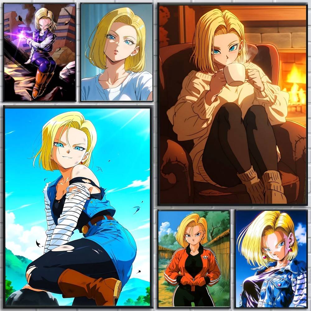 Home Bar Android - Anime DRAGON BALL Android 18 Poster,