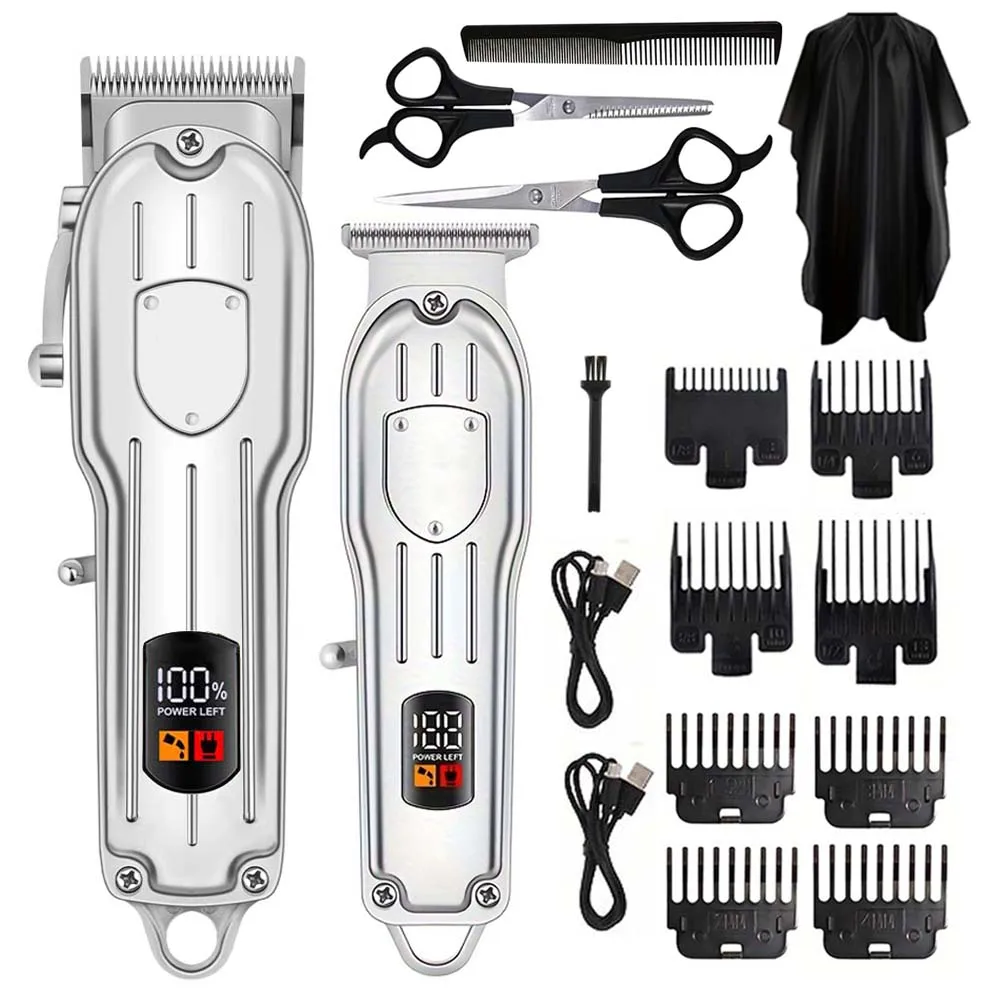 Home Barbershop - Elektrischer Haarschneider mit Digitalanzeige Multifunktionaler Haarschneider