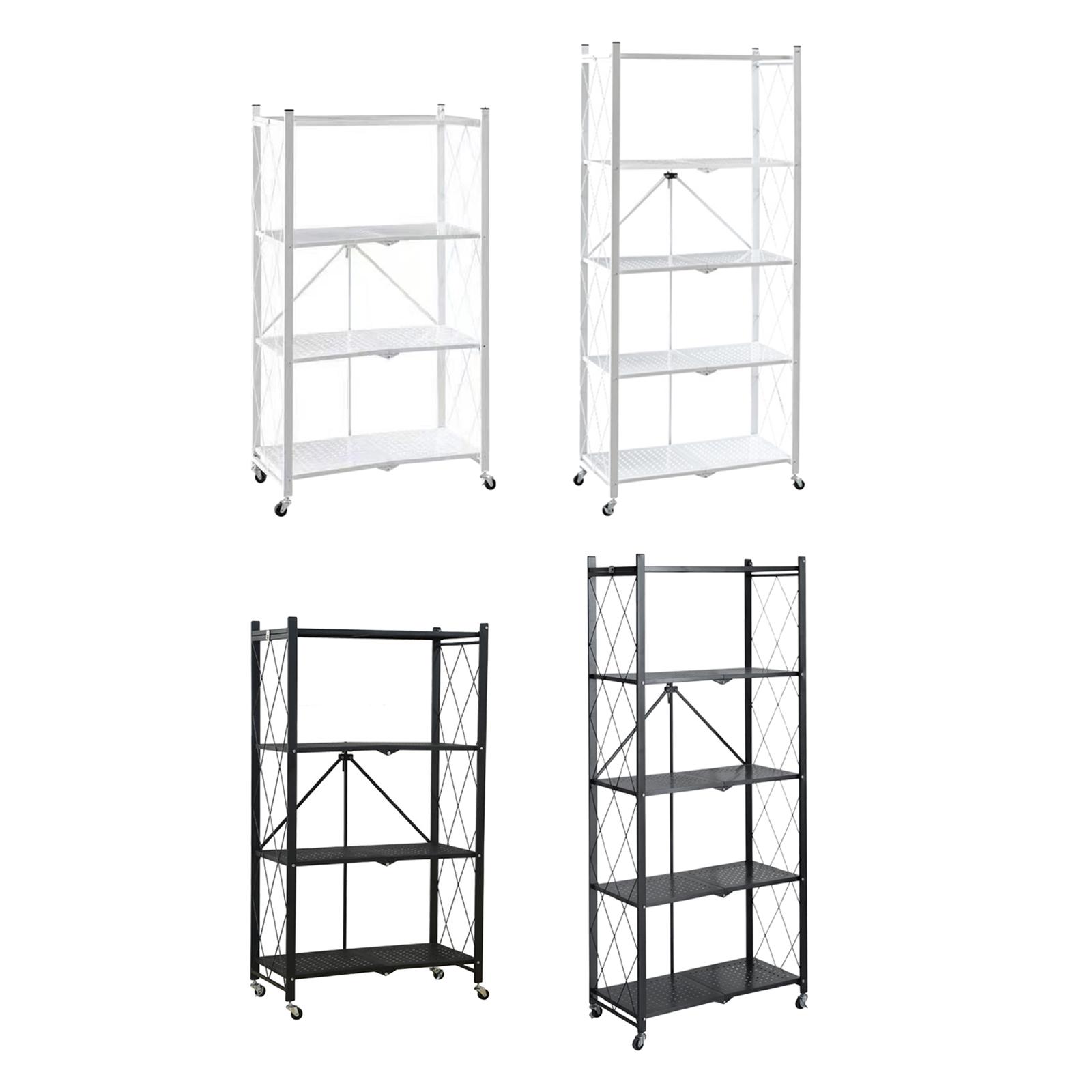 Home Bar Shelves - Faltbares Bücherregal Eckregal Organisationswagen Freistehender Küchenwagen