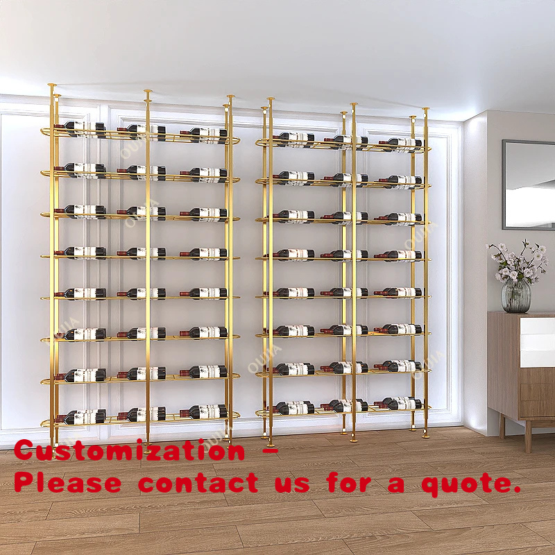 Home Bar Shelves - Maßgefertigtes Metall-Weinregal für Restaurants aus Eisen/Aluminium/Edelstahl,