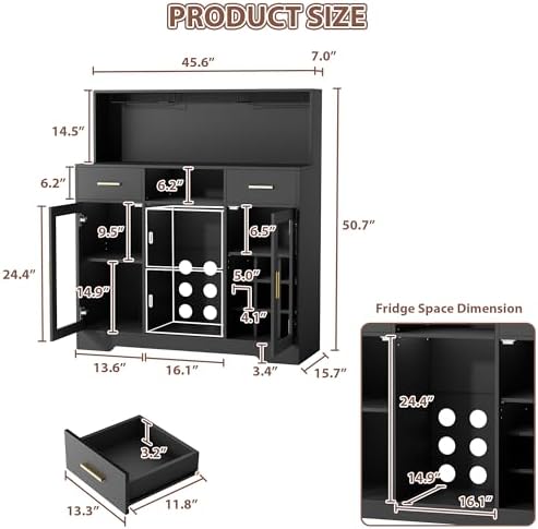 Mini-Kühlschrank-Schrank mit S – Home Bar And Cabinet Bewertung und Preis