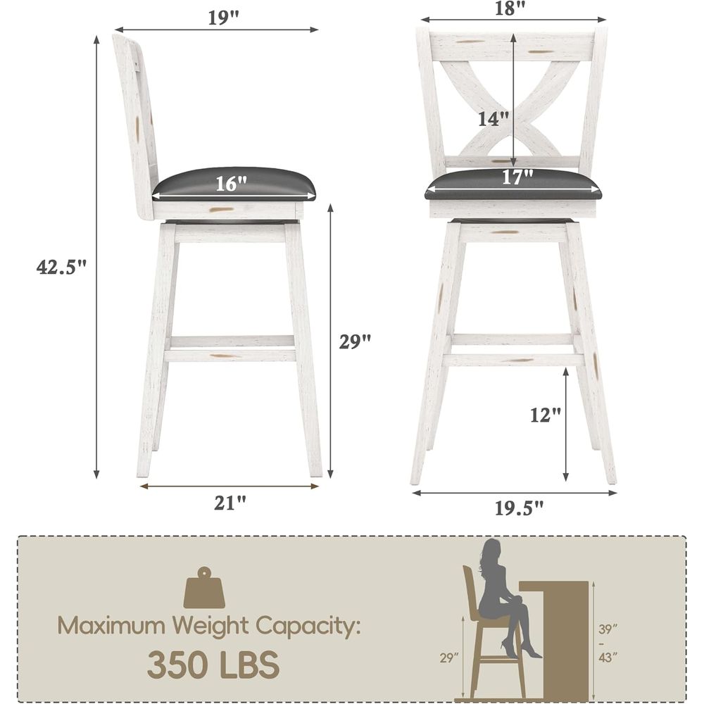 Drehbare Barhocker-Set, 2 Stüc – Home Bar Stools Bewertung und Preis