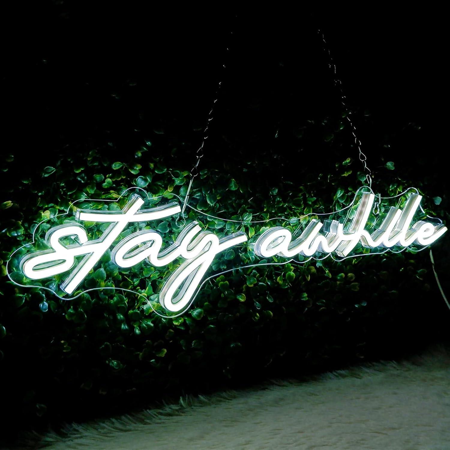 Stay Awhile Neon-Schilder USB  – Home Bar Signs Bewertung und Preis