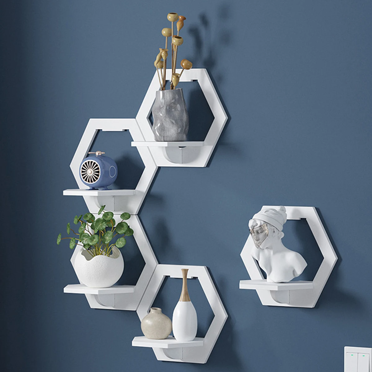 3Pcs Hexagon Wand Regal Schlag – Home Bar Shelves Bewertung und Preis