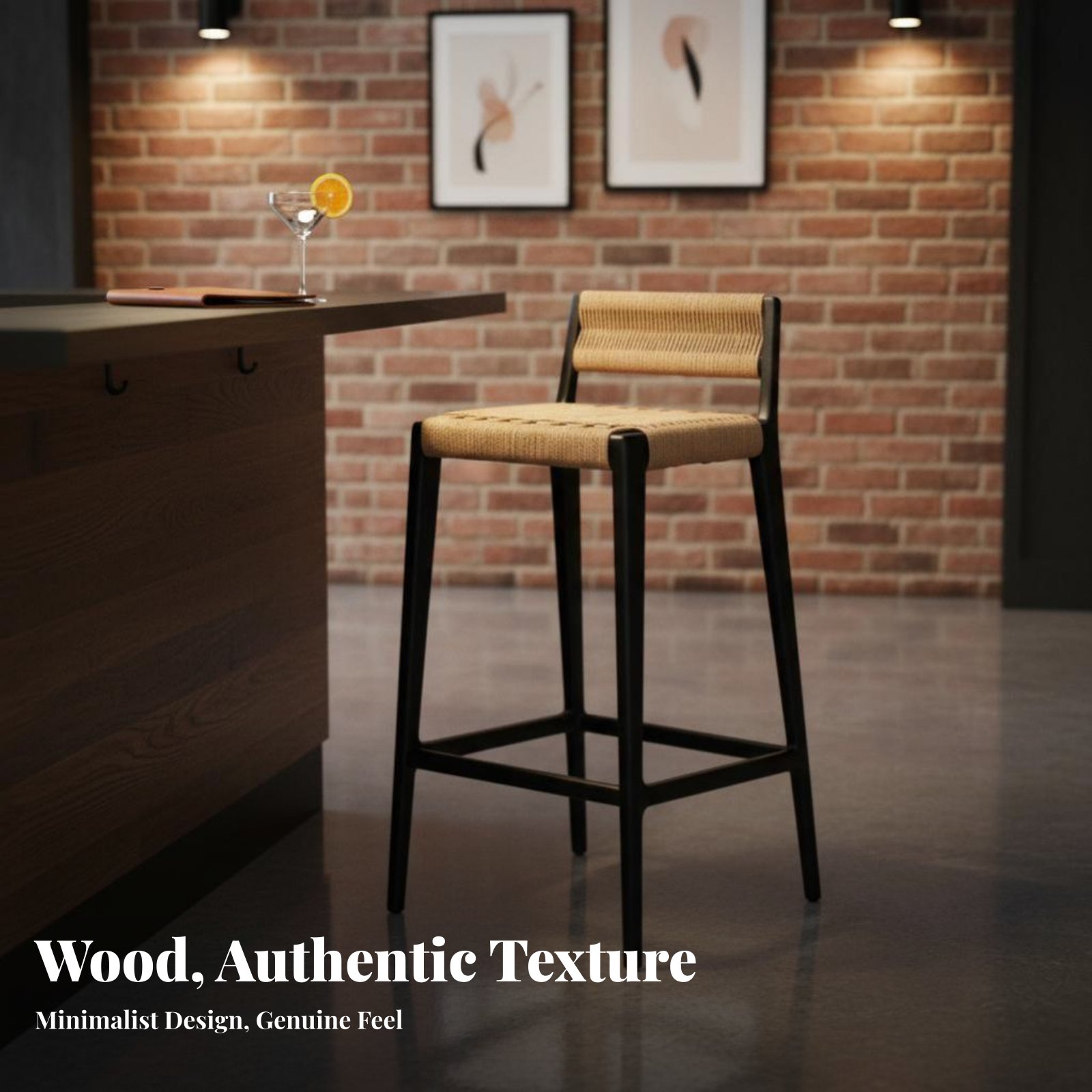 Hochstuhl mit Seilgeflecht, st – Home Bar Stools Bewertung und Preis