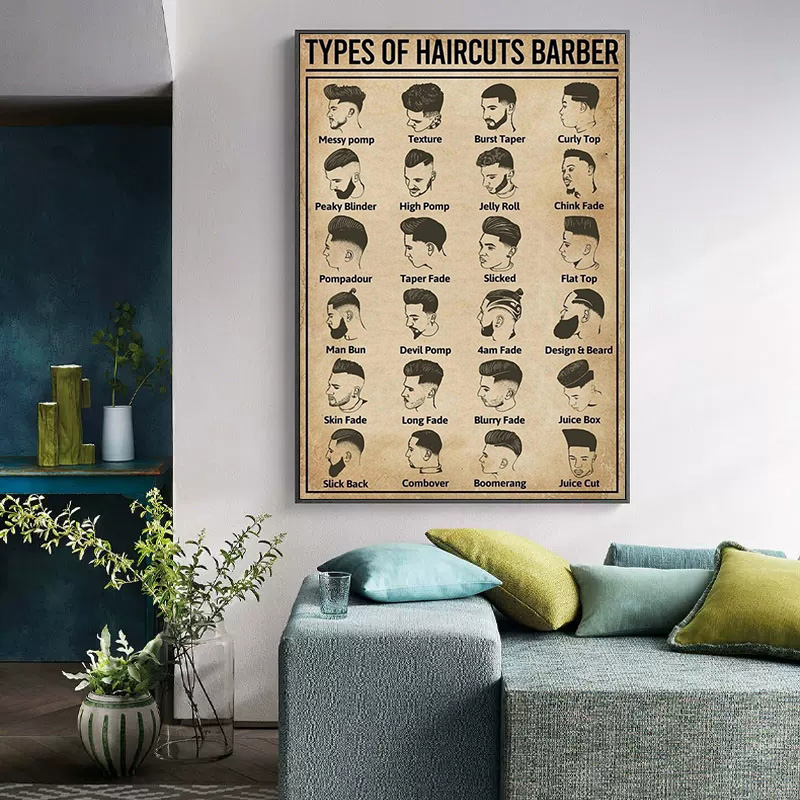 Retro-Friseurposter und Leinwa – Home Barbershop Bewertung und Preis
