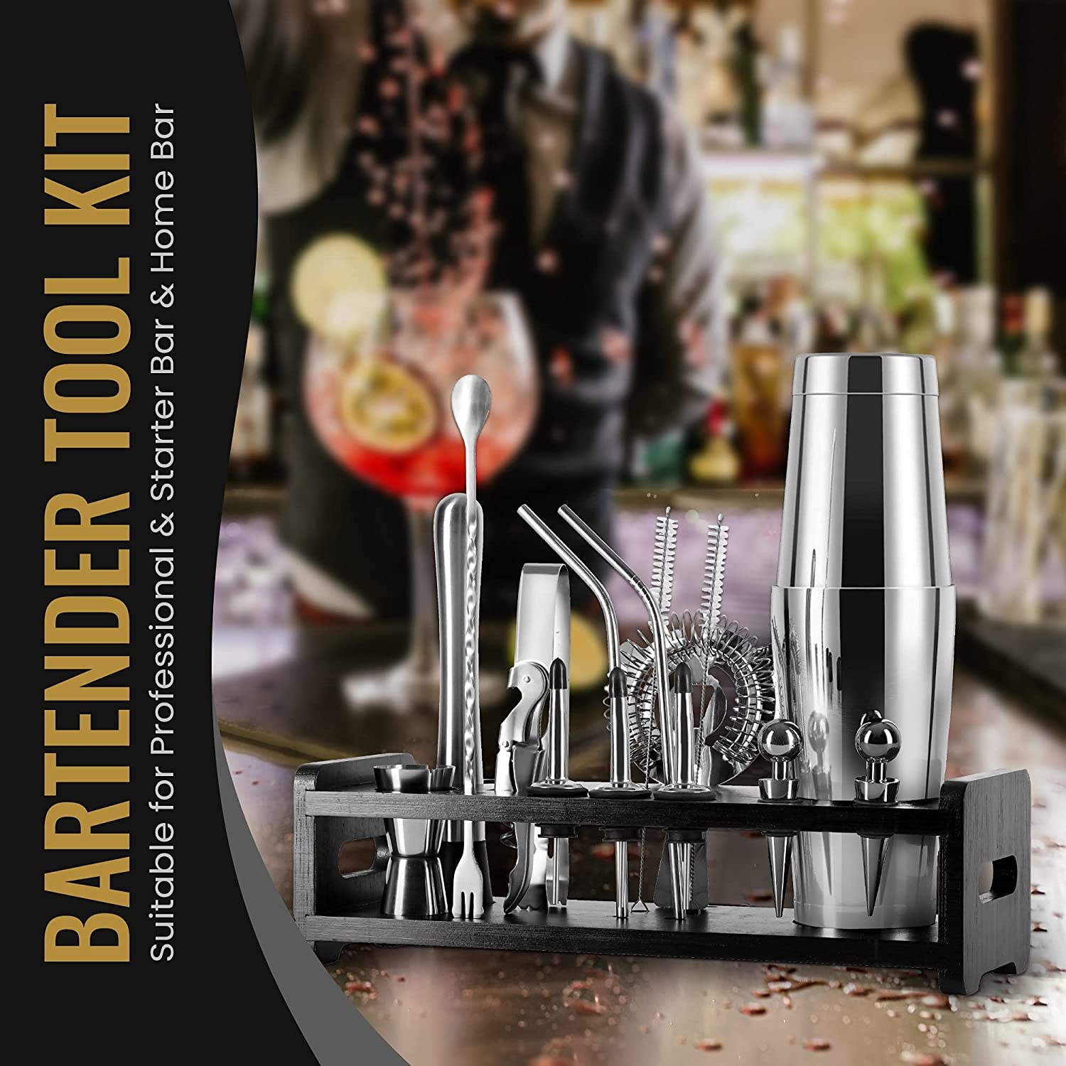 Cocktail-Shaker-Set, 18-teilig – Boston Shaker Set Bewertung und Preis