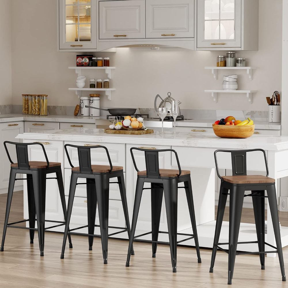 24-Zoll-Barhocker-Set, 4 indus – Home Bar Stools Bewertung und Preis