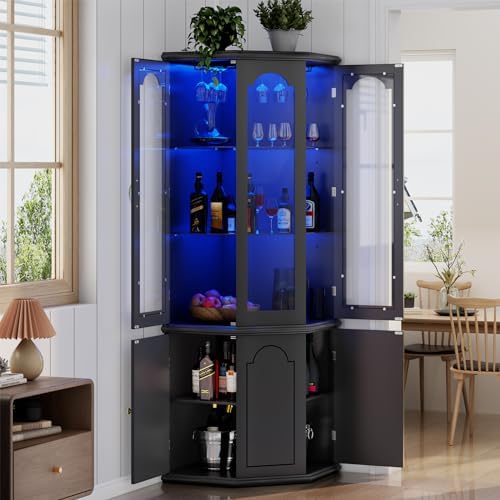 Eck-Barschrank mit LED-Beleuch – Home Bar And Cabinet Bewertung und Preis