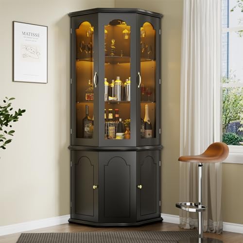 Eck-Barschrank mit LED-Beleuch – Home Bar And Cabinet Bewertung und Preis
