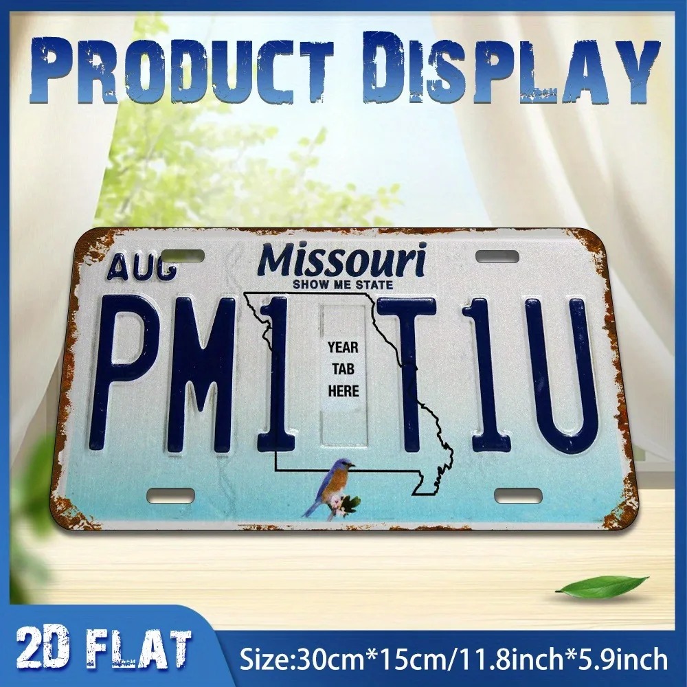 2D Flaches Retro Missouri Blue – Home Bar Signs Bewertung und Preis