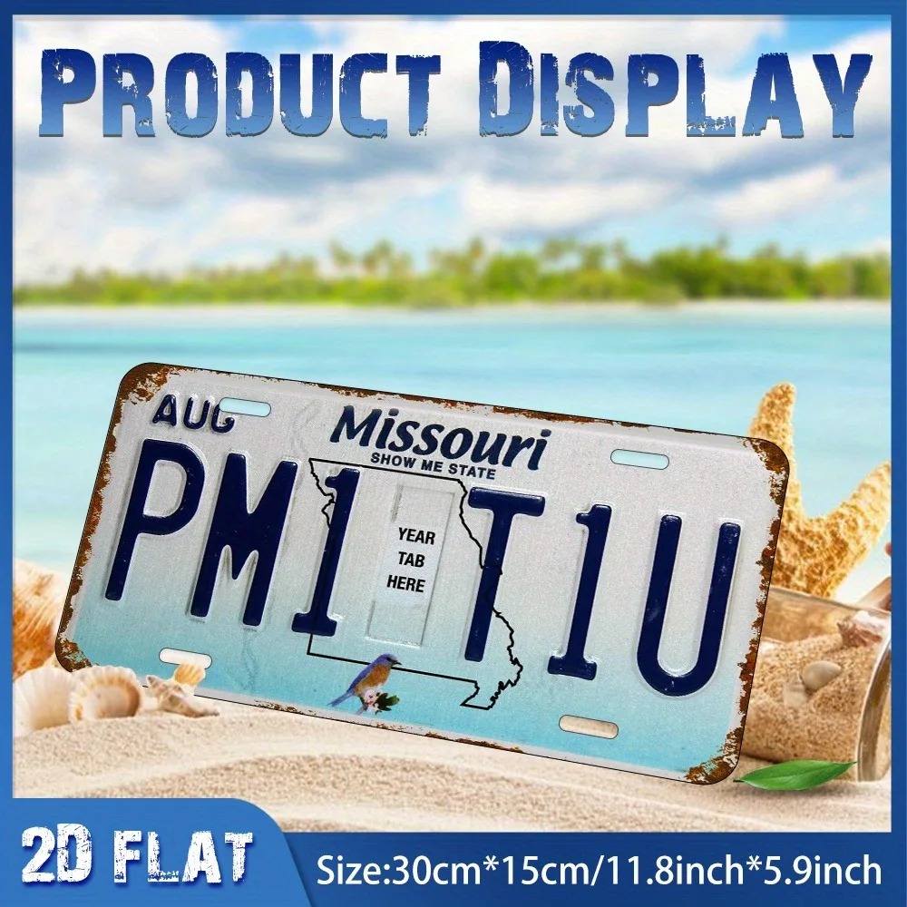 2D Flaches Retro Missouri Blue – Home Bar Signs Bewertung und Preis