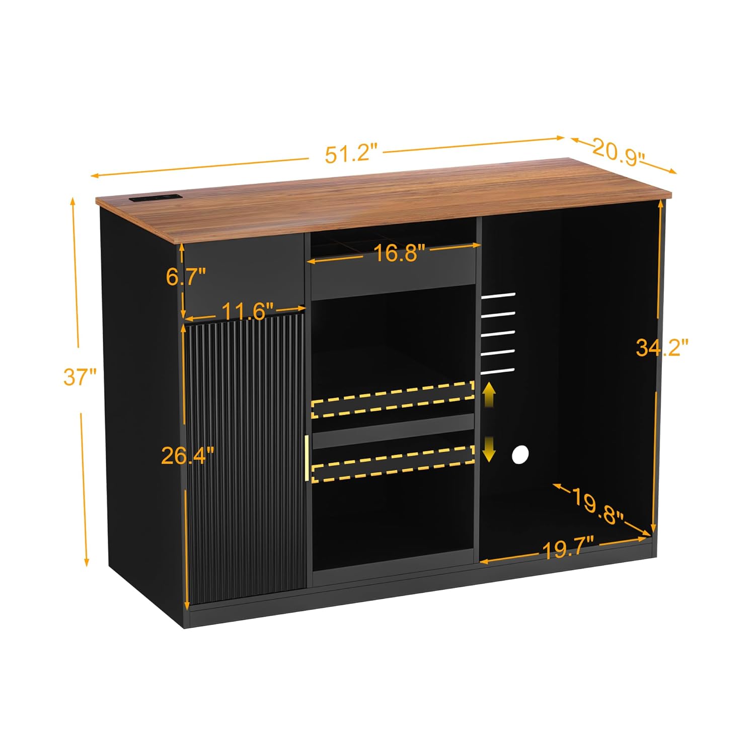 Snack-Bar-Schrank mit Kühlfach – Home Bar And Cabinet Bewertung und Preis
