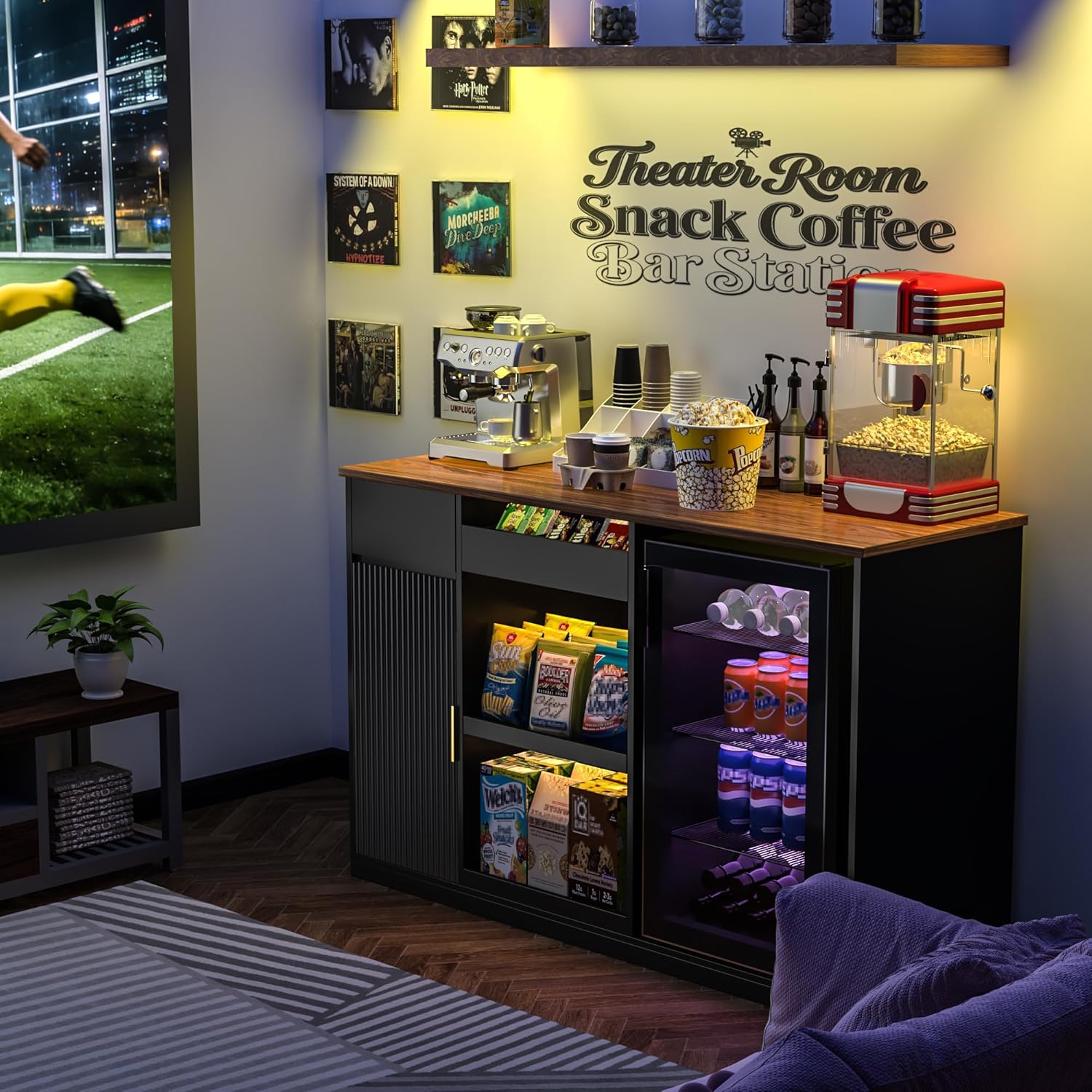 Snack-Bar-Schrank mit Kühlfach – Home Bar And Cabinet Bewertung und Preis