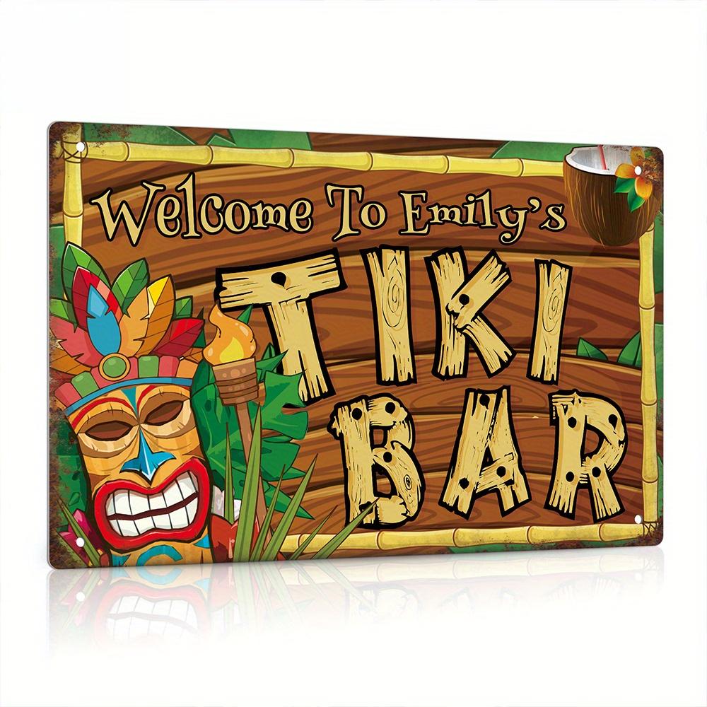 Individuelles Tiki-Bar-Schild, – Home Bar Signs Bewertung und Preis