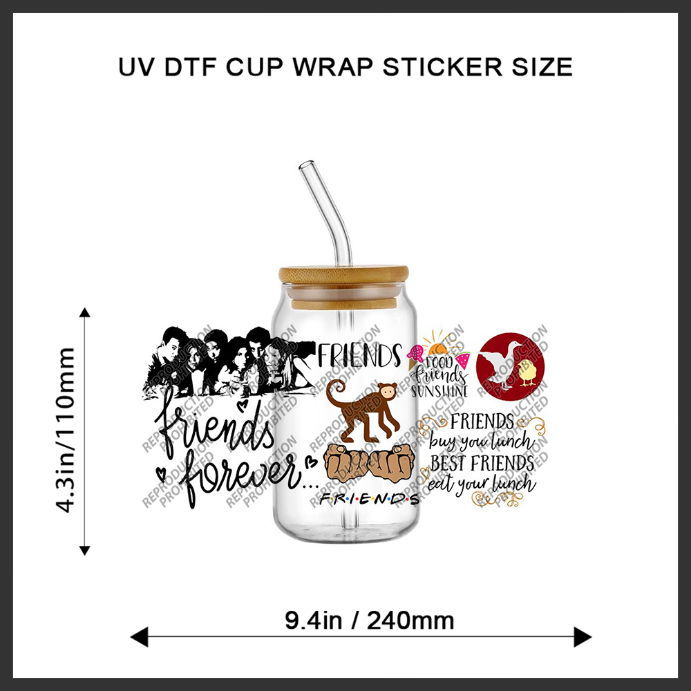Retro-Freunde-Themen UV DTF 16 – Old Fashioned Glass Bewertung und Preis